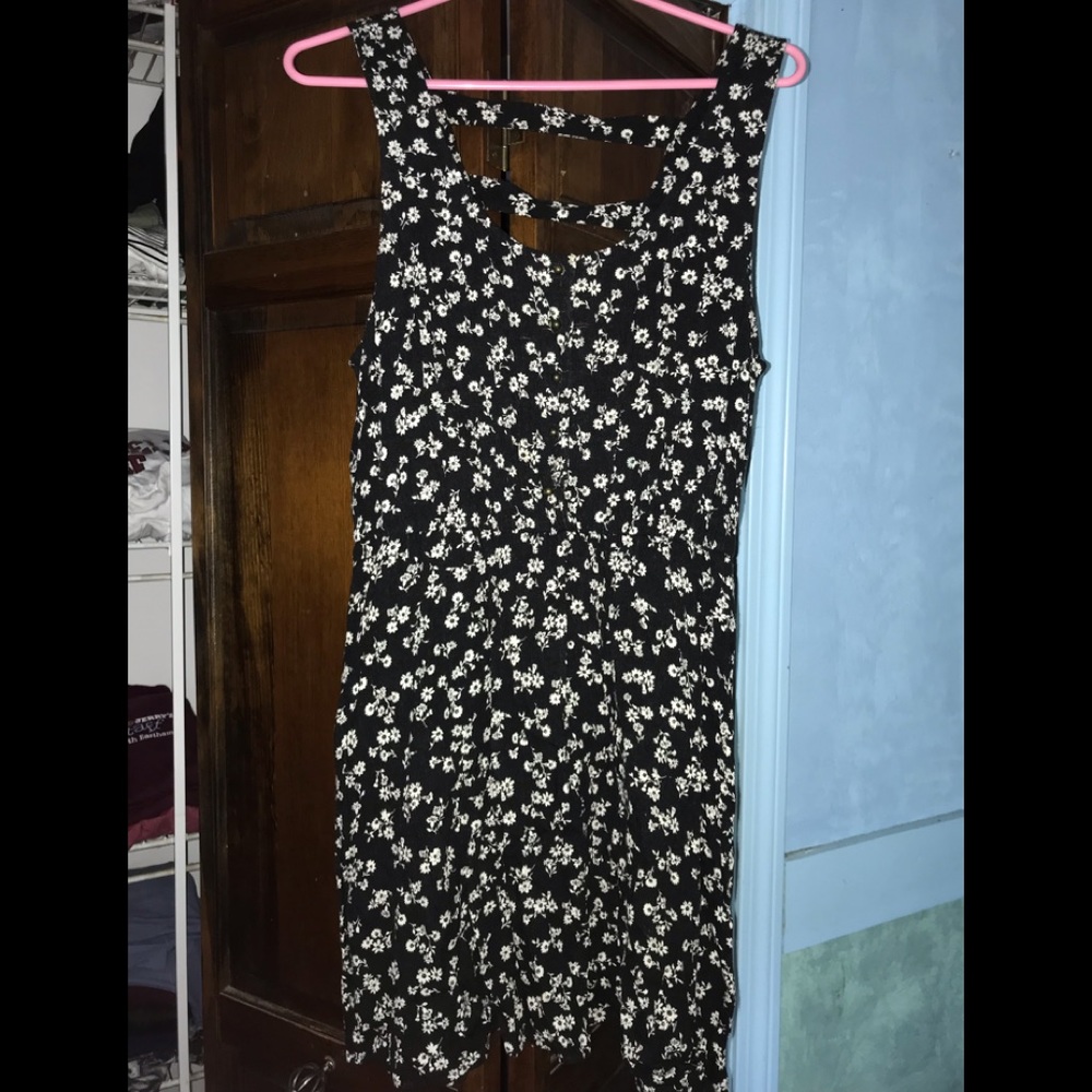 Button down front flower dress